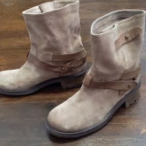 Suede taupe and brown boots ankle boots size 38